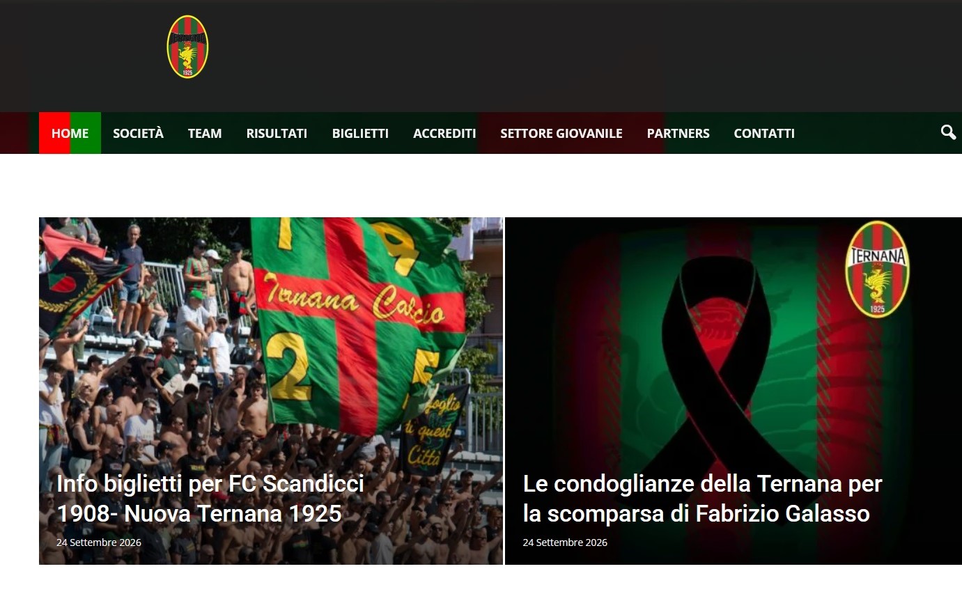 Nuova Ternana e nuovo pure il sito web